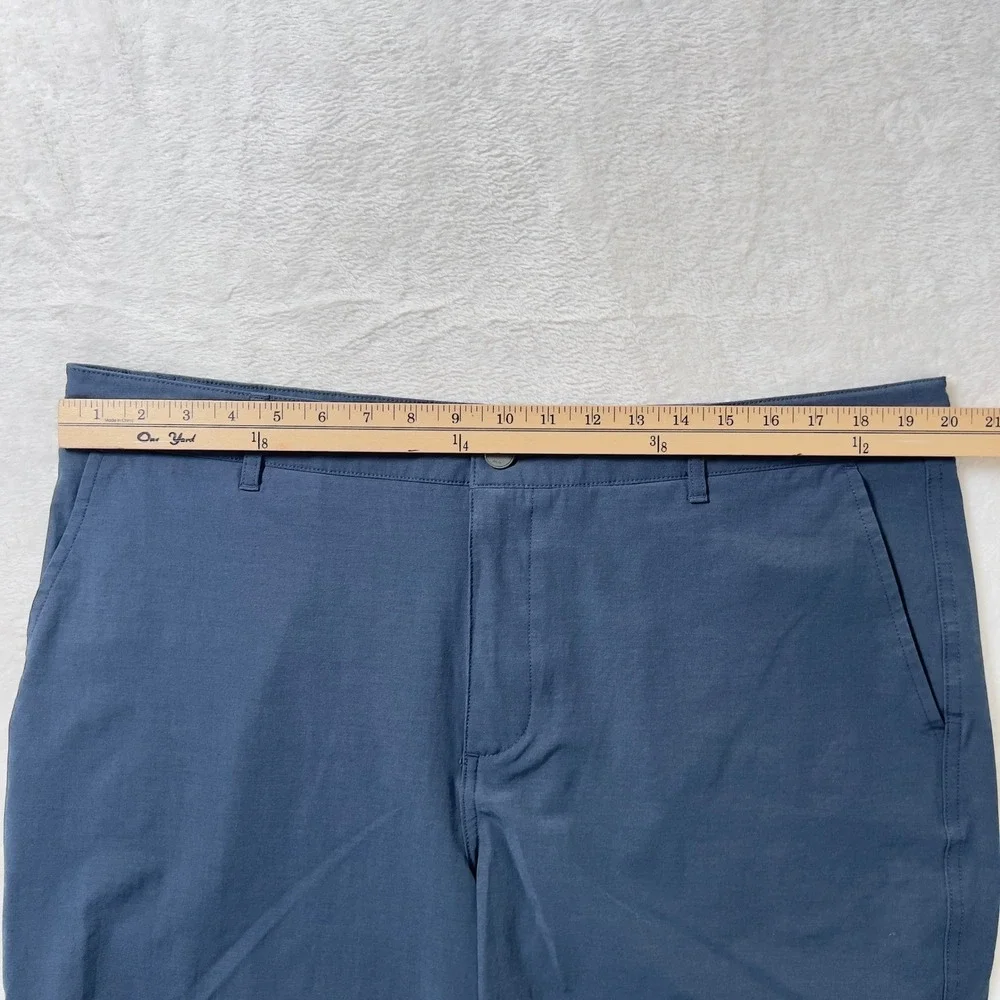 Faherty All Day Shorts Mens Sz 38 Blue Hybrid Stretch Quick Dry